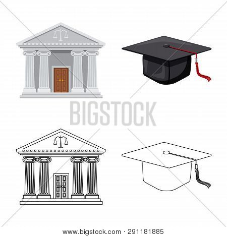 Vector Design Of Law And Lawyer Icon. Set Of Law And Justice Vector Icon For Stock.