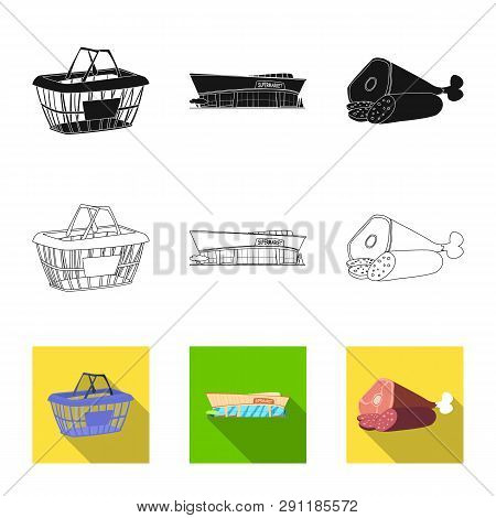 Vector Design Of Food And Drink Icon. Set Of Food And Store Vector Icon For Stock.