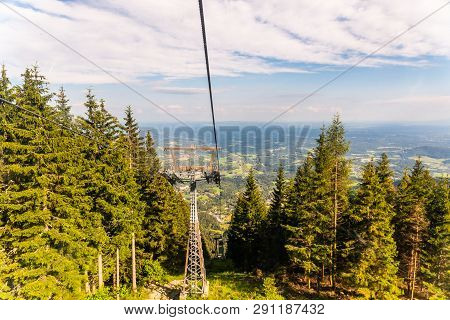 View From Gondola Lift In Schockl Graz, Austria On The Way Up