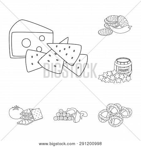 Vector Design Of Taste And Crunchy Logo. Set Of Taste And Cooking Stock Vector Illustration.