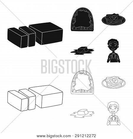 Isolated Object Of Creamy And Product Symbol. Set Of Creamy And Farm Stock Vector Illustration.