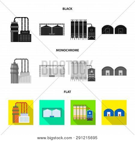 Vector Design Of Production And Structure Icon. Set Of Production And Technology Vector Icon For Sto