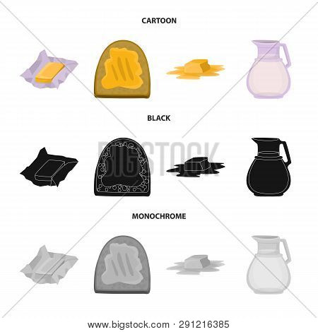 Isolated Object Of Creamy And Product Icon. Set Of Creamy And Farm Vector Icon For Stock.