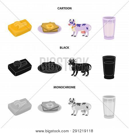 Isolated Object Of Creamy And Product Logo. Collection Of Creamy And Farm Stock Symbol For Web.