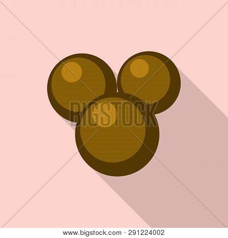 Propolis Ball Icon. Flat Illustration Of Propolis Ball Icon For Web Design