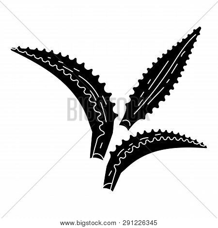 Aloe Vera Leaf Icon. Simple Illustration Of Aloe Vera Leaf Icon For Web Design Isolated On White Bac