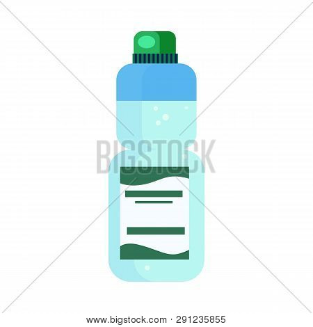 Water With Aloe Bottle Illustration. Healthcare, Environment, Drinking. Aloe Vera Product Concept. V
