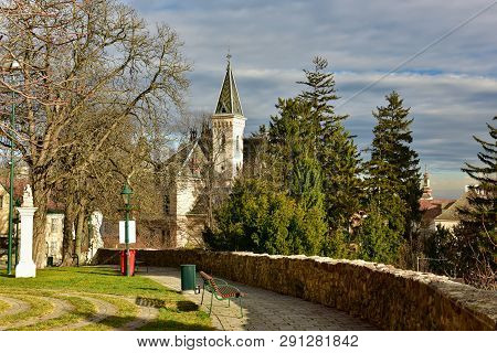 Historical Center Of The Town Of Moedling On A Sunny Winter Day. Town Of Moedling, Lower Austria, Eu