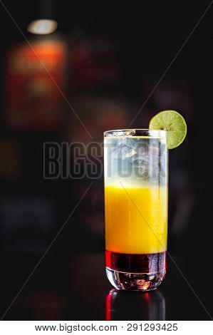 Tequila Sunrise In A Dark Ambient Bar