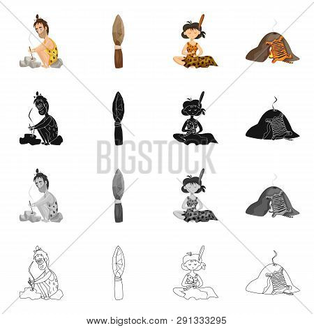 Vector Design Of Evolution  And Prehistory Symbol. Collection Of Evolution  And Development  Vector 