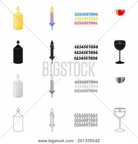 Vector Illustration Of Relaxation And Flame Sign. Set Of Relaxation And Wax Vector Icon For Stock.