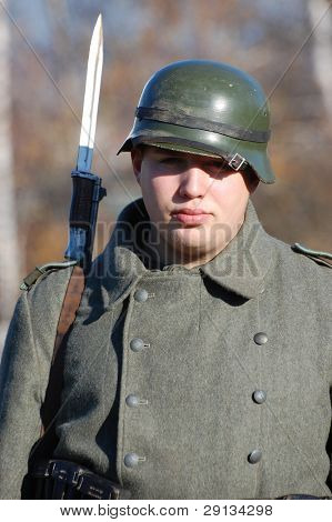 German soldier WW2. Reenacting Buttle for Kiev in  November 1943