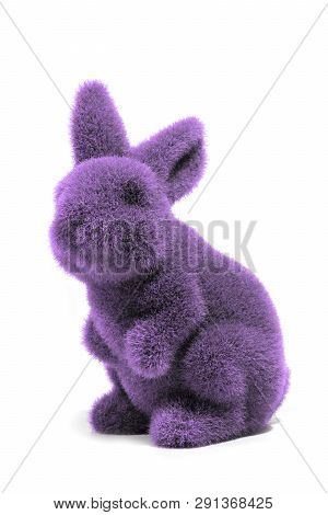 Easter Bunny, Purple Furry, Purple Grass, Easter Theme
