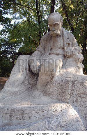 Idolo ucraino. Monumento a Taras Shevchenko di Kiev, Malorussia (Ukhaine)