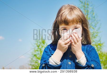 Seasonal Allergy In A Child. Coryza. Selective Focus.