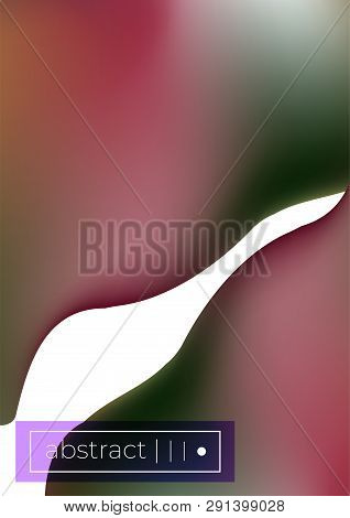 Bright Fluid Mesh Shapes Vector Background Covers Set. A4 Leaflet Mockup. Book Cover.