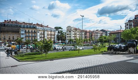 Typical Residential Building Architecture Of Irun, Spain