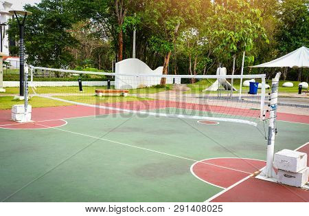 Sepak Takraw Court Sport Outdoor For For Playing Sepak Takraw Ball Or Rattan Ball Standard Size And 
