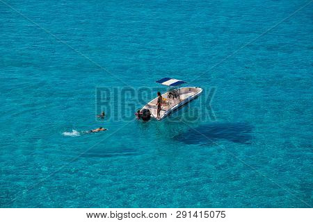 Lampedusa, Italy - August, 01: View Of Tabaccara Famous Sea Place Of Lampedusa On August 01, 2018