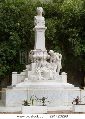 Cali, Colombia - February, 2019: Monument To The Famous Costumbrist Novel Maria Written By Jorge Jor