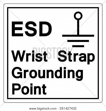 Grounding Point Symbol Sign, Vector Illustration, Isolate On White Background Label. Eps10