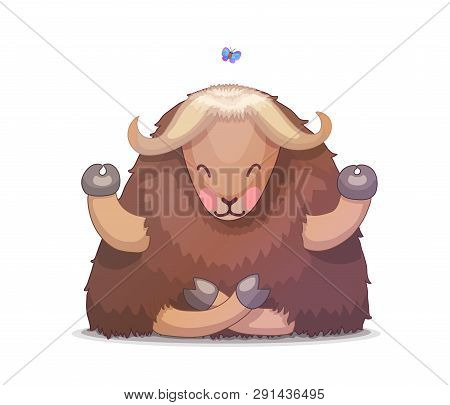Vector Cartoon Animal Clip Art Tibetan Yak