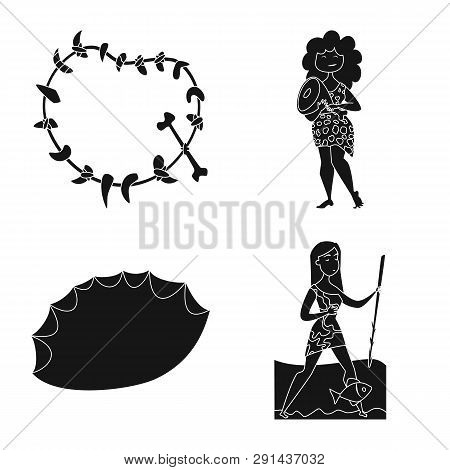 Vector Design Of Sapiens And Development  Symbol. Set Of Sapiens And Age Stock Symbol For Web.