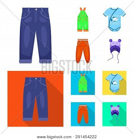 Vector Illustration Of Fashion And Garment Icon. Collection Of Fashion And Cotton Vector Icon For St