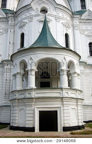 Staré ruské ortodoxní katedrála v ruské historické Kozelets, Černigovský kraj, Ukrajina