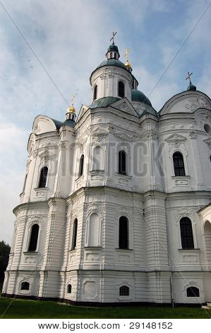 Staré ruské ortodoxní katedrála v ruské historické Kozelets, Černigovský kraj, Ukrajina