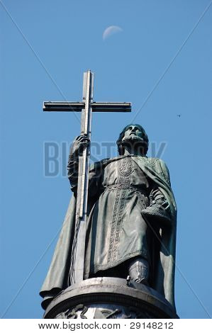 Monument to St. Vladimir. Baptiser of Russia. Kiev.Ukraine Made in 1853.