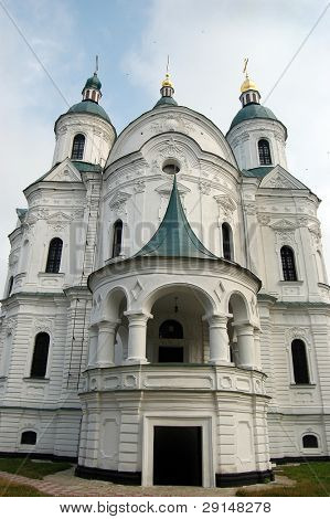 Staré ruské ortodoxní katedrála v ruské historické Kozelets, Černigovský kraj, Ukrajina