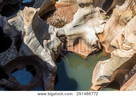 Bourke's Luck Potholes Rock Formation In Blyde River Canyon Reserve, South Africa.
