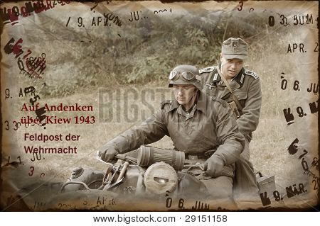 Soldati tedeschi della WW2 in stile vintage
