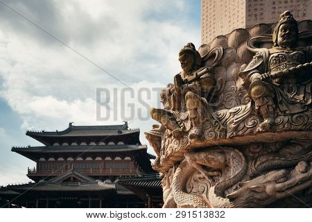 CHONGQING, CHINA â MARCH 13: Dazu museum in day on March 13, 2018 in Chongqing. With 17M population, it is the most populous Chinese municipality.