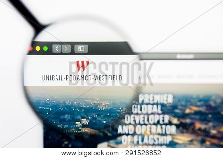 Los Angeles, California, Usa - 25 March 2019: Illustrative Editorial Of Unibail-rodamco Website Home