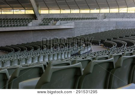 Circular Rows Of Seating In An Empty Concert Theatre