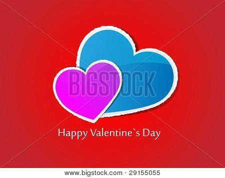 Tarjeta de San Valentín. Ilustración del vector.
