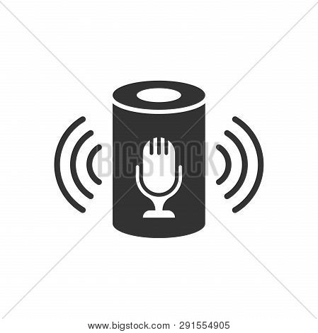 Voice Assistant Icon In Flat Style. Smart Home Assist Vector Illustration On White Isolated Backgrou