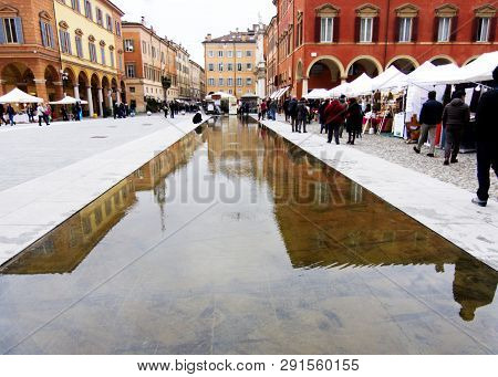 The Fountain Of Piazza Roma, Modena, Italy