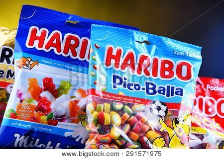 Packages Of Gummy Candies Produced By Haribo