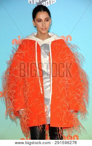 Naomi Scott at the Nickelodeon's 2019 Kids' Choice Awards held at the Galen Center in Los Angeles, USA on March 23, 2019.