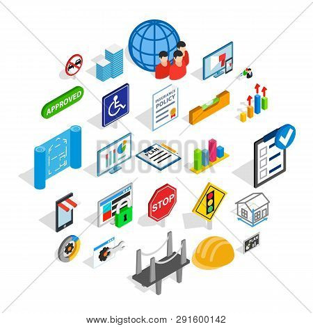 Resolve Icons Set. Isometric Set Of 25 Resolve Icons For Web Isolated On White Background