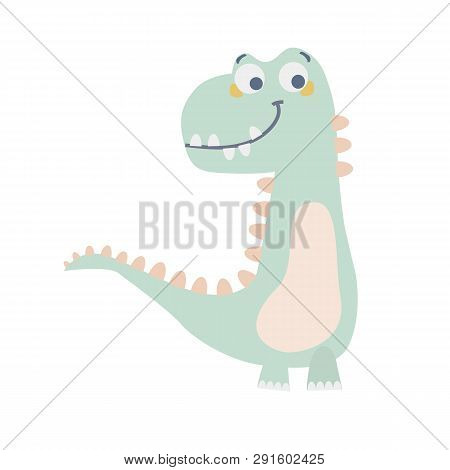Cute Dinosaur Drawn As Vector For Kids Fashion