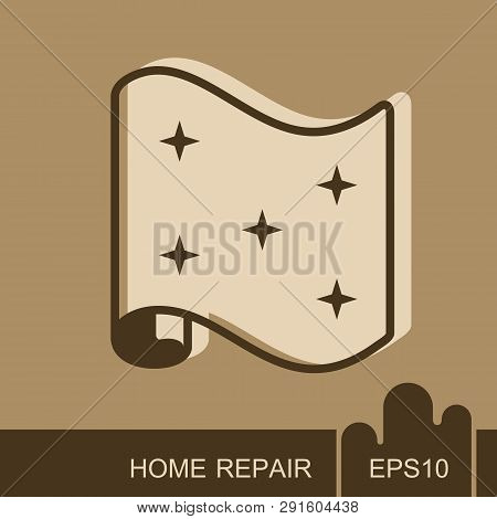 Wallpaper Roll Icon. Interior Design And Home Repair