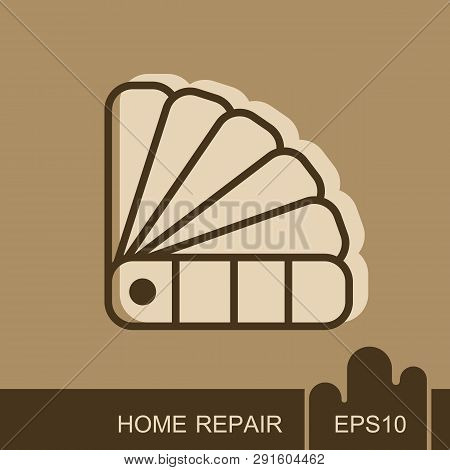 Paper Color Palette Icon. . Interior Design And Home Repair