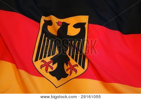 Deutsche Fahne mit Emblem (Bundesdienstflagge)