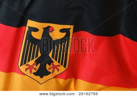 Deutsche Flagge mit Emblem (Bundesdienstflagge)