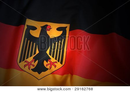Deutsche Fahne mit Emblem (Bundesdienstflagge)