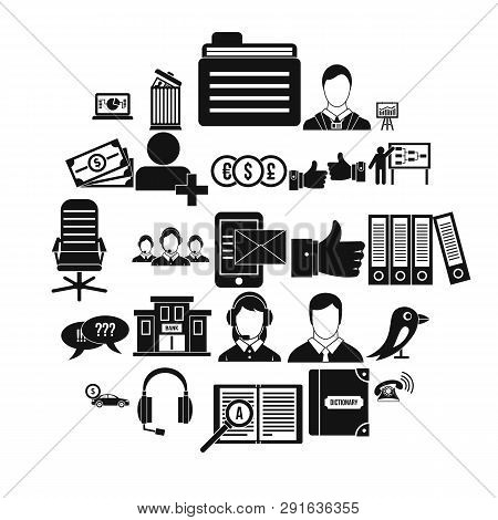 Deliberation Icons Set. Simple Set Of 25 Deliberation Icons For Web Isolated On White Background